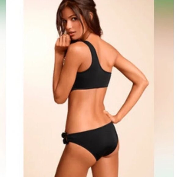 Victoria's Secret Black One-Shoulder Swimsuit - Picture 3 of 7